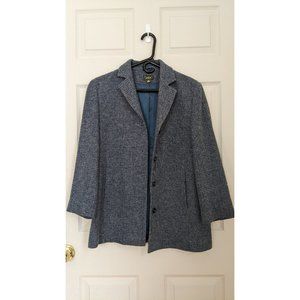 L.L.Bean Wool Plaid Oversized Blazer Coat